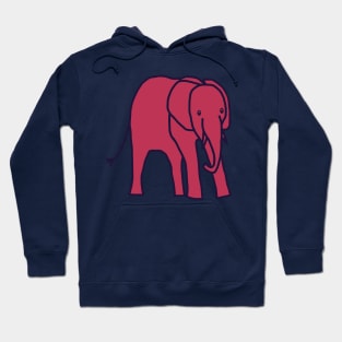 Viva Magenta Color of the Year 2023 Young Elephant Hoodie